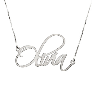 Dainty Script Name Necklace with chain