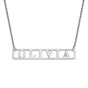 Name Bar Necklace with Chain Included