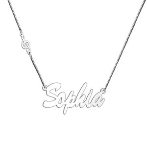 Script Name Necklace with Treble Clef Charm