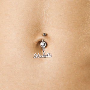 Exclusive Custom Name Navel or Belly Button Ring