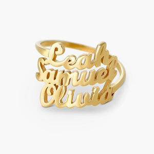 Personalized Script Name Ring With Up To 3 Names