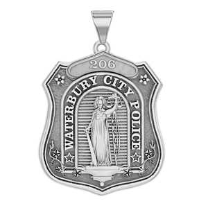Personalized Waterbury  Connecticut Police Badge with Your Number