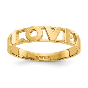 14k Yellow Gold Polished Love Band Ring