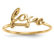 14k Yellow Gold Polished Love Ring