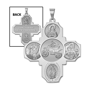 Four Way Cross   Motocross Religious Medal   EXCLUSIVE 