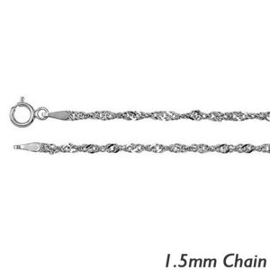 Sterling Silver 1 5mm Singapore Chain