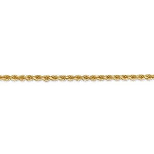 14K Yellow Gold 2 75mm  Diamond Cut Flex Rope Chain