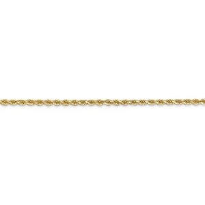 14K Yellow Gold 2 0mm Diamond Cut Flex Rope Chain