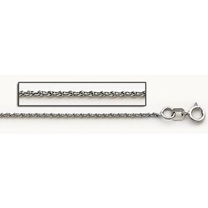14K White Gold 1 5mm  Cable Link Chain