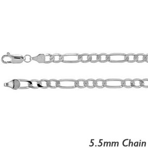 Sterling Silver 5 5mm Figaro Chain