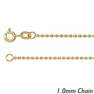 14K Yellow Gold 1 0mm  Bead Chain