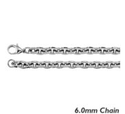 Sterling Silver 6 0mm Rolo Chain