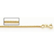 14K Yellow Gold 1 5mm Parrisan Wheat Chain