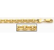 14K Yellow Gold 5 3 mm Cable Link Chain