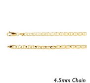 14K Yellow Gold 4 5mm  Anchor Chain