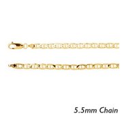 14K Yellow Gold  5 5mm Anchor Chain