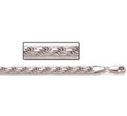 Sterling Silver 4 25mm Diamond Cut Rope Chain