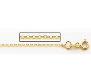 14K Yellow Gold 0 8mm Cable Link Chain