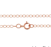 Solid 14k Rose Gold 1 4mm Cable Chain