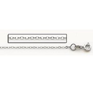 14K White Gold 0 8mm Cable Link Chain