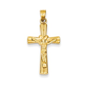 14k Reversible Crucifix   Cross Pendant