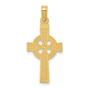 14k Reversible God is Love Celtic Cross Pendant