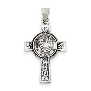 Sterling Silver US Army Cross Pendant