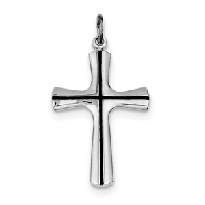 Sterling Silver Rhodium plated Enamel Cross Pendant