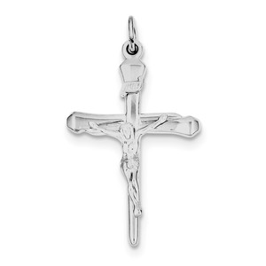Sterling Silver Rhodium plated Crucifix Pendant