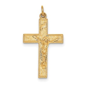 Sterling Silver   24k Gold  plated INRI Crucifix Pendant