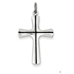 Sterling Silver Enamel Cross Pendant