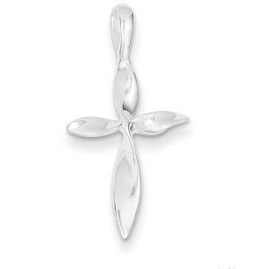 Sterling Silver Twisted Cross Pendant
