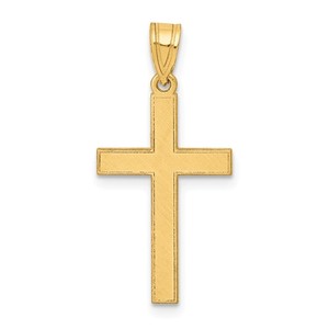 14k Gold Polished Cross Pendant