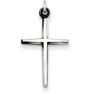 Sterling Silver Antiqued Passion Cross Charm