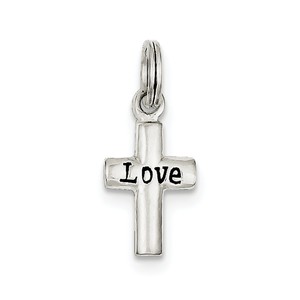 Sterling Silver LOVE Cross Pendant