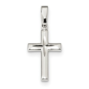 Sterling Silver Polished D C Cross Pendant