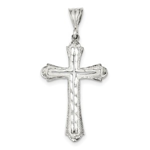 Sterling Silver Diamond cut Cross Pendant