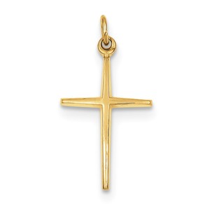 Sterling Silver   24k Gold  plated Passion Cross Charm