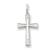 Sterling Silver Laser Designed Cross Charm