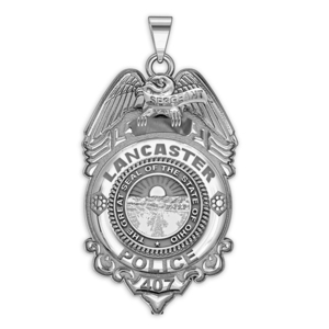 Personalized Lancaster Ohio Police Badge with Your Rank and Number