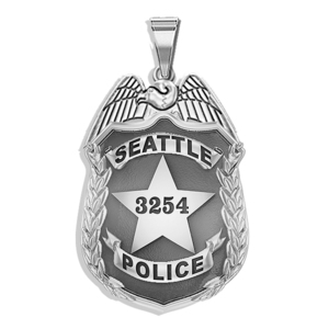 Personalized Seattle Police Badge with Your Badge Number