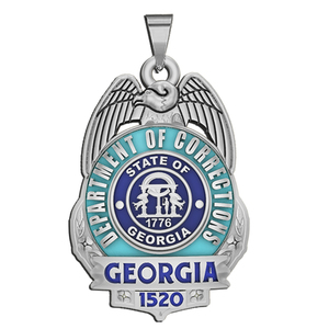 Personalized Georgia Corrections Badge with Your Number