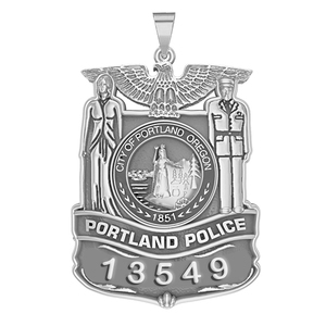 Personalized Portland Oregon Police Badge with Your Number