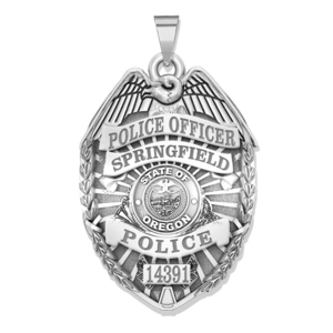 Personalized Oregon Police Badge with Your Rank  Number   Department