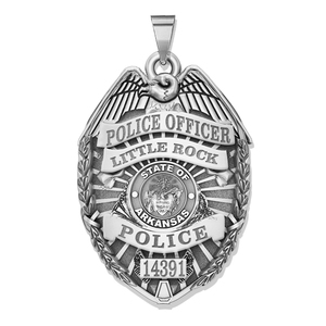 Personalized Arkansas Police Badge with Your Rank  Number   Department