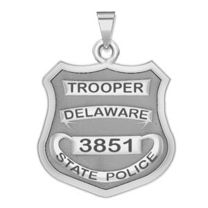 Personalized Delaware State Trooper Badge with Rank and Number