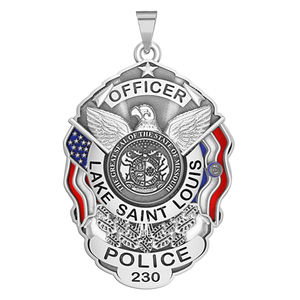 Personalized Lake St Louis Missouri Police Badge with Your Rank  Number   Department