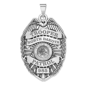 Personalized North Dakota Trooper Badge with Your Number