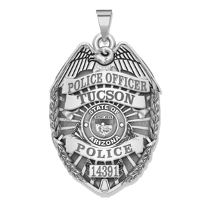 Personalized Arizona Police Badge with Your Rank  Number   Department
