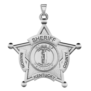 Personalized 5 Point Star Kentucky Sheriff Badge with Rank   Dept 